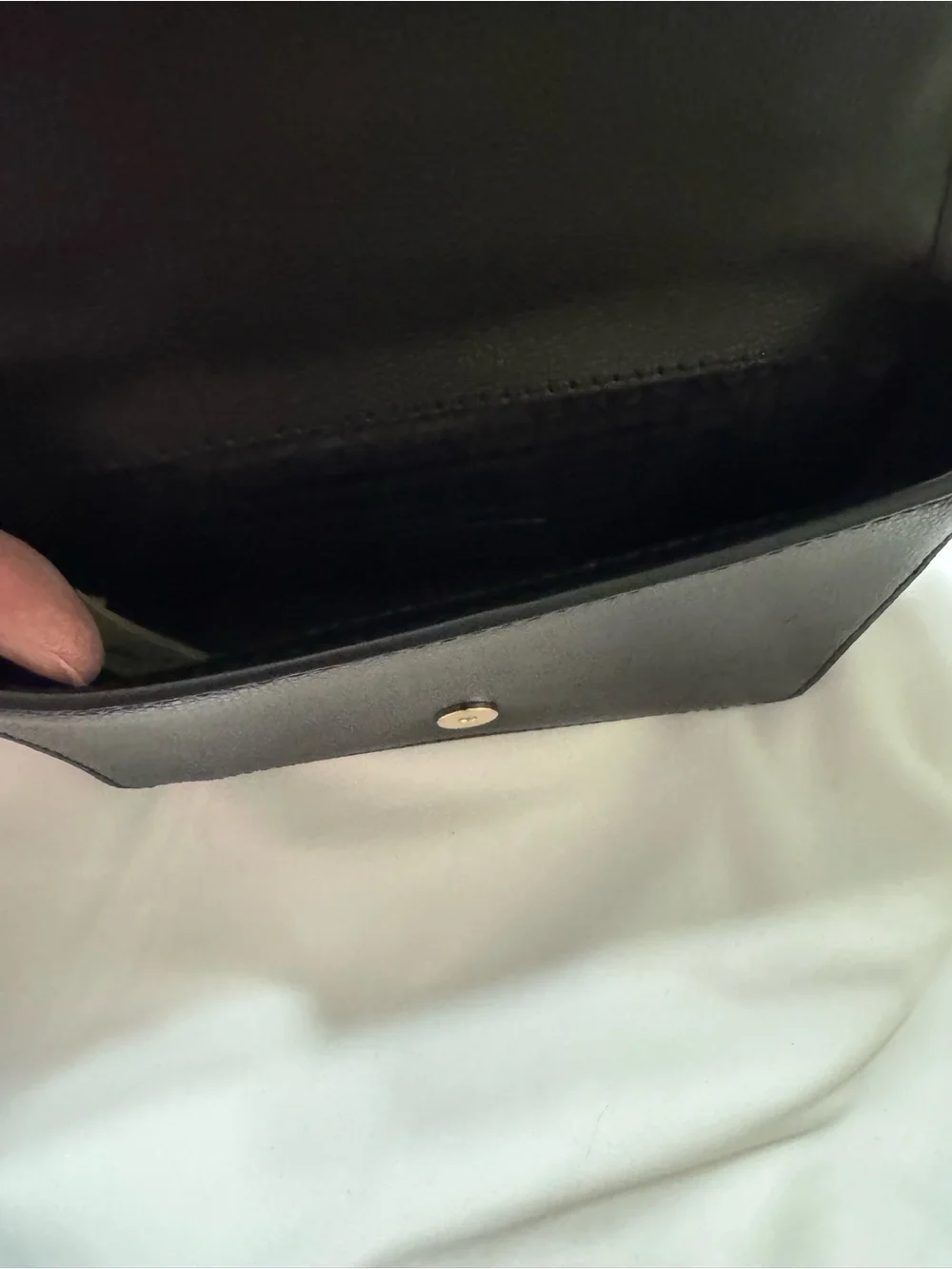 Kate Spade New York Black Glitter Crossbody Satchel Bag Gold Chain Strap - Picture 5 of 5